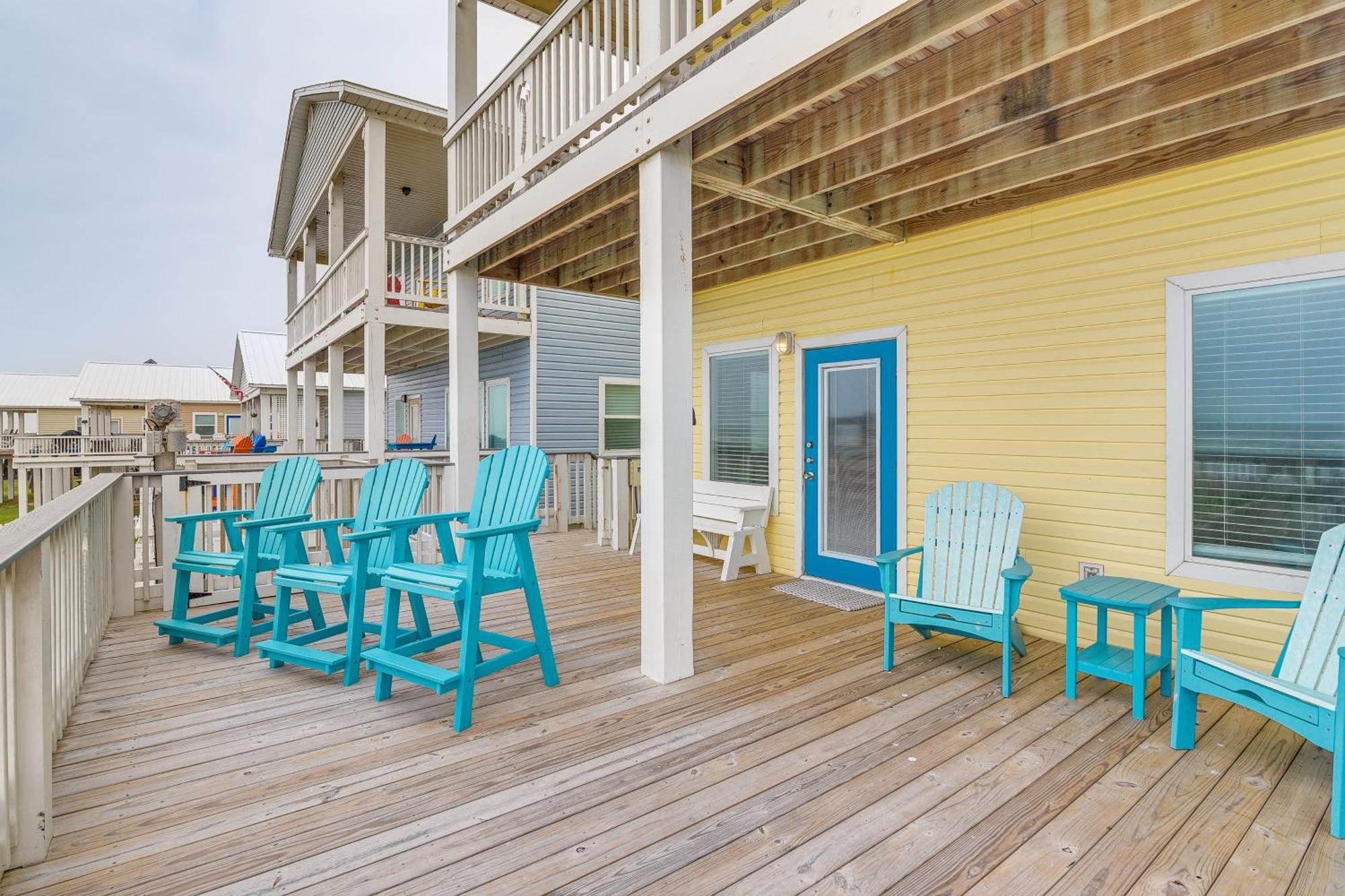 סרפסייד ביץ' Beachfront Texas Retreat - 2 Decks, Patio And Views! מראה חיצוני תמונה