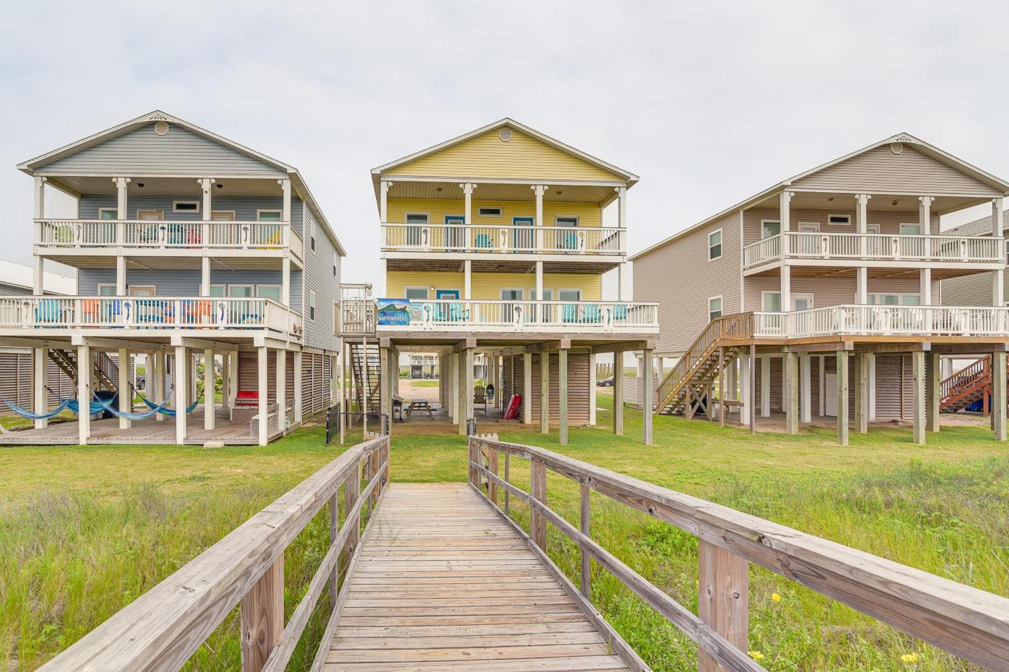סרפסייד ביץ' Beachfront Texas Retreat - 2 Decks, Patio And Views! מראה חיצוני תמונה